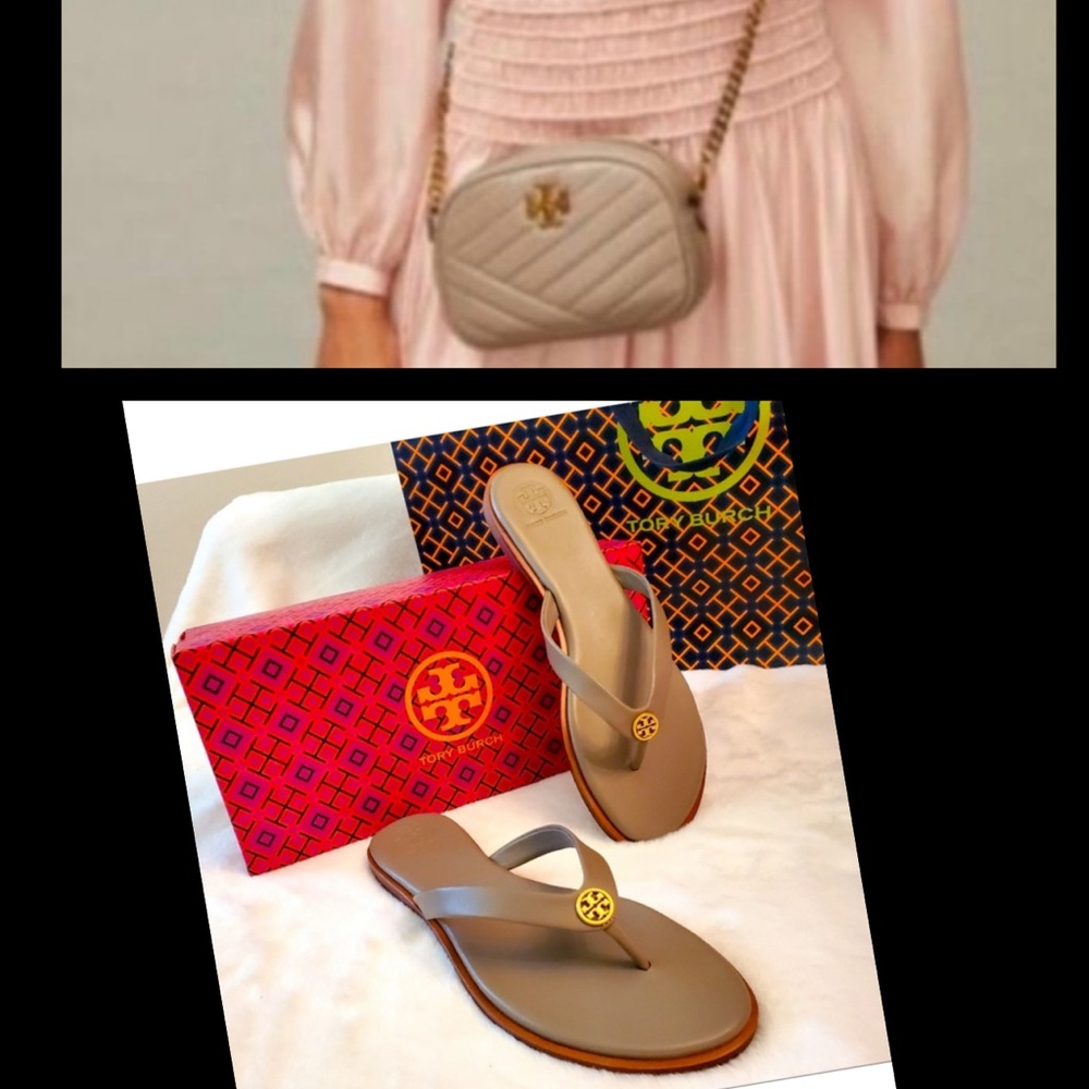 Tory Burch Bag and slides bundle!